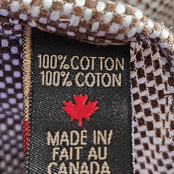 Biedermann Beige White Colorblock Woven 100% Cotton Button Front Shirt - Picture 6 of 6